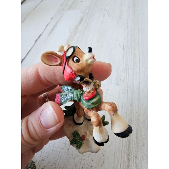 Enesco Prince reindeer North Pole village deer ziminecki 1986 figurine Xmas deco - Picture 5 of 7